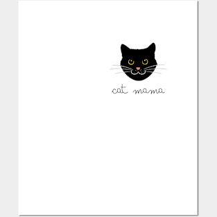 Cat Mama Cat Design White Posters and Art